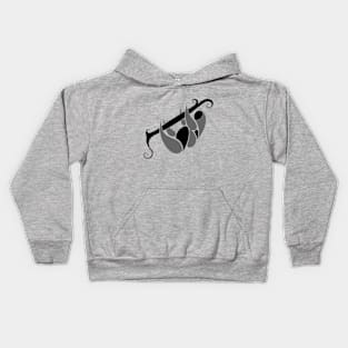 Grayscale Sloth Kids Hoodie